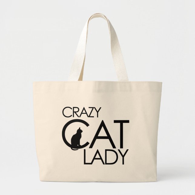 Bolsa Tote Grande Senhora de Gato Louca (Frente)