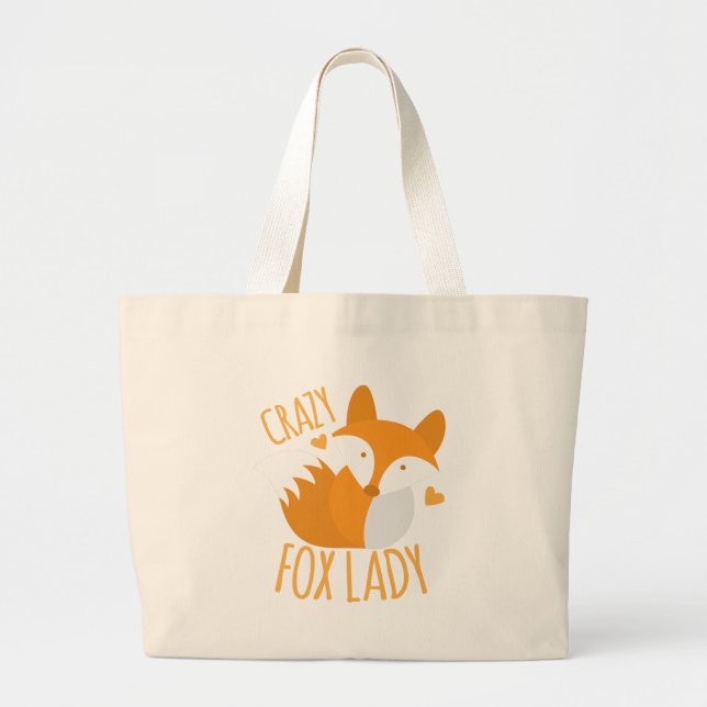 Bolsa Tote Grande Senhora louca do Fox (Frente)