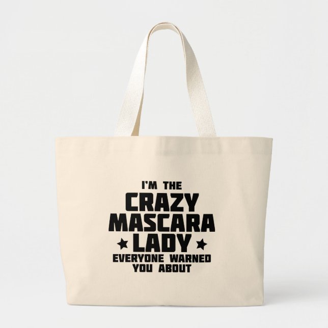 Bolsa Tote Grande Senhora louca do rímel (Frente)
