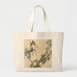 Bolsa Tote Grande Sentado no fio de uma aranha