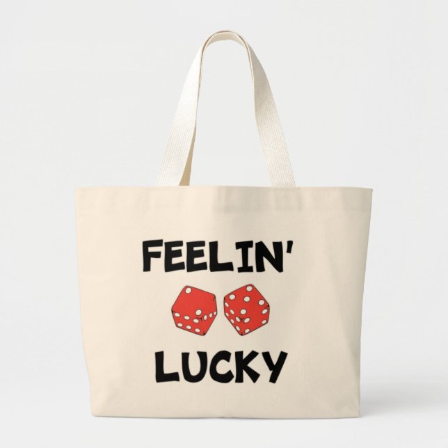BOLSA TOTE GRANDE "SENTIR SORTE" DIZ (Frente)