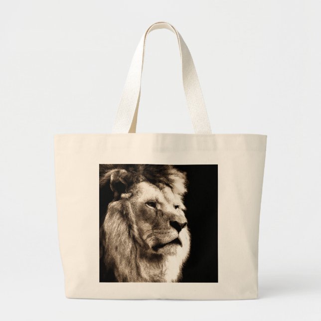 Bolsa Tote Grande Sepia Lion (Frente)