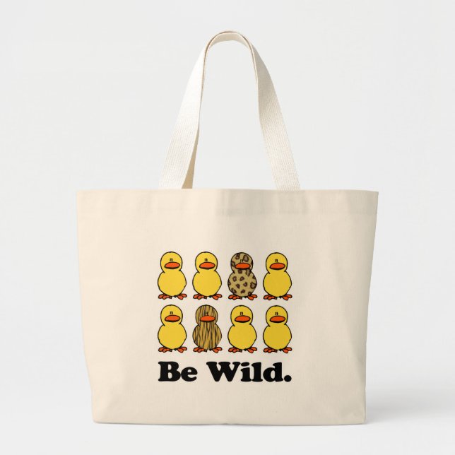 Bolsa Tote Grande Ser Patos Selvagens (Frente)