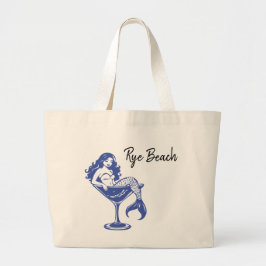 Bolsa Tote Grande Sereia Vintage em um Copo de Martini