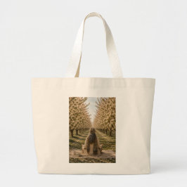 Bolsa Tote Grande Serene Meditation Blooming Orchard Floral Tote Bag