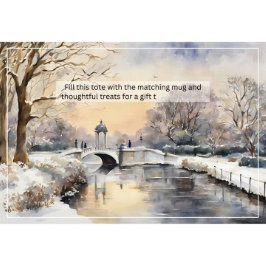 Bolsa Tote Grande Serene Winter Kensington Gardens London Tote Bag