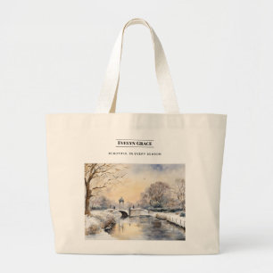 Bolsa Tote Grande Serene Winter Kensington Gardens London Tote Bag