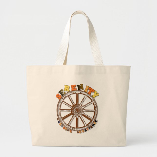 Bolsa Tote Grande Serenidade - Aceitação Pacífica (Frente)