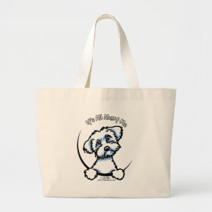 Bolsa Tote Grande Seu maltês toda aproximadamente mim