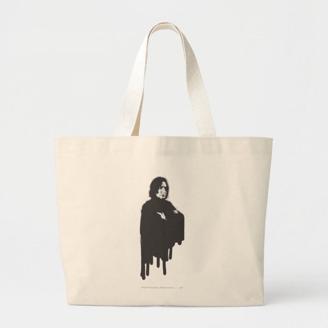 Bolsa Tote Grande Severus Snape Arms Cruzados B-W (Frente)