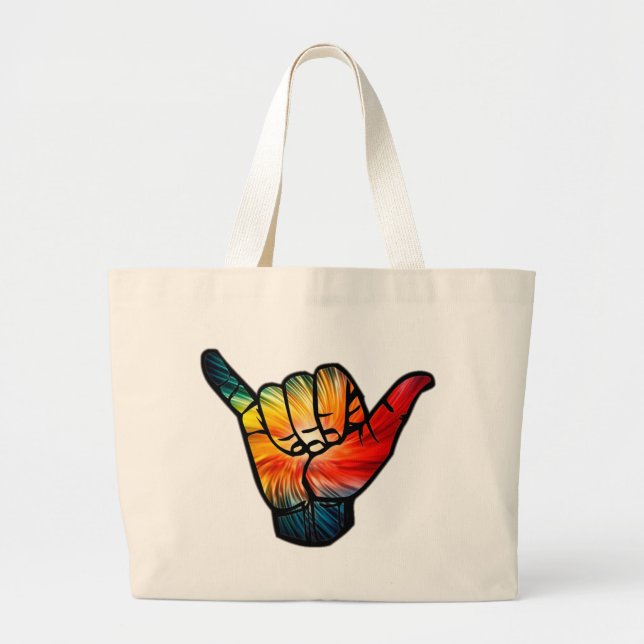 Bolsa Tote Grande Shaka Rainbow (Frente)