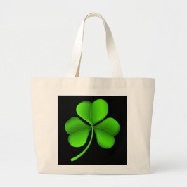 Bolsa Tote Grande Shamrock Verde sobre o Jtt Preto