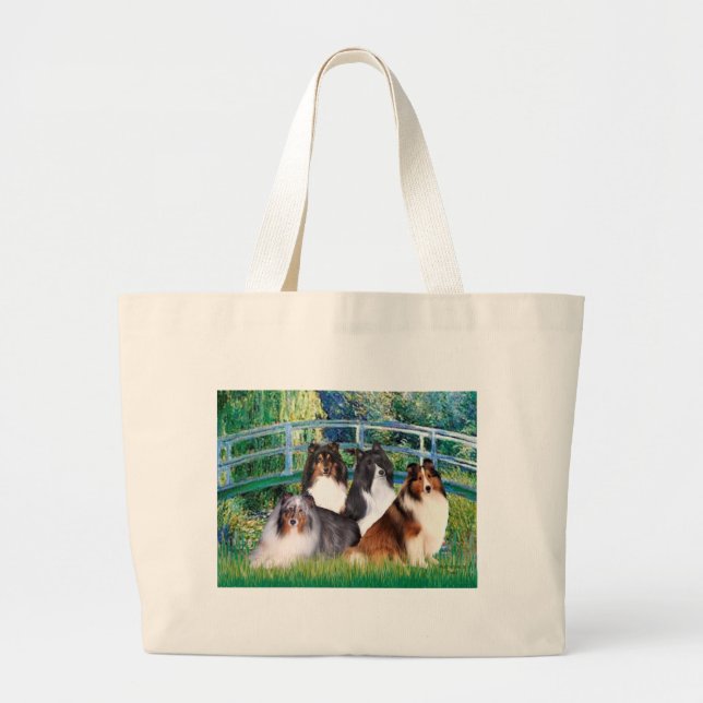 Bolsa Tote Grande Shetland Sheepdog (4) - Ponte (Frente)