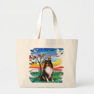Bolsa Tote Grande Shetland Sheepdog (tri)