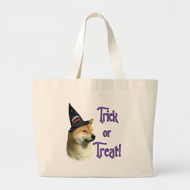 Bolsa Tote Grande Shiba Inu Trick (Frente)