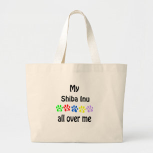 Bolsa Tote Grande Shiba Inu Walks Design