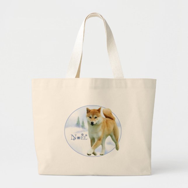 Bolsa Tote Grande Shiba Noel (Frente)