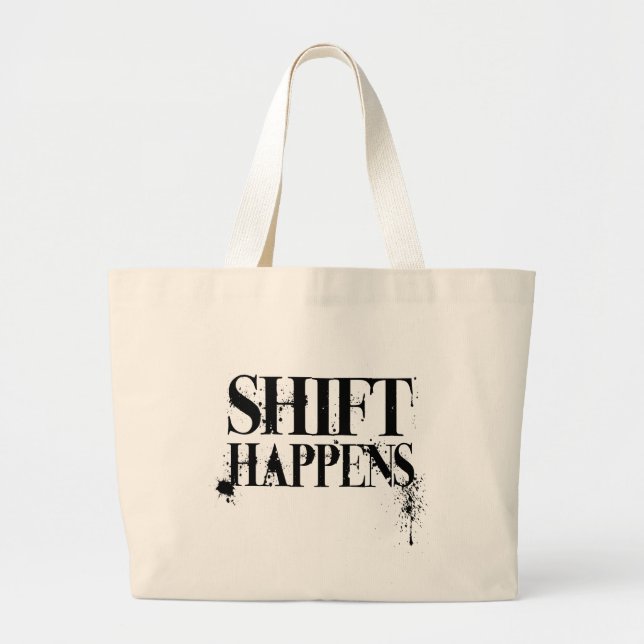 Bolsa Tote Grande Shift Acontece Grunge (Frente)