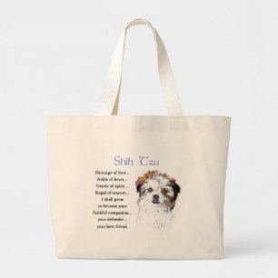 Bolsa Tote Grande Shih Tzu Lovers
