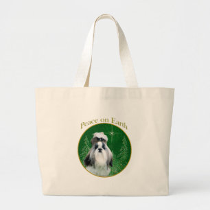 Bolsa Tote Grande Shih Tzu Peace na Terra