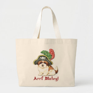 Bolsa Tote Grande Shih Tzu Pirate