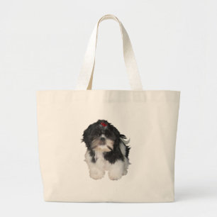 Bolsa Tote Grande Shitzu Shih Tzu Puppy Dogs
