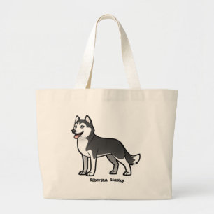 Bolsa Tote Grande Siberian Husky