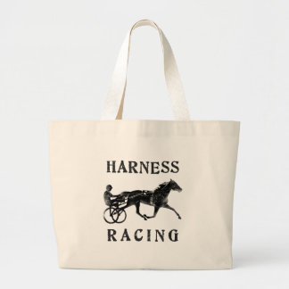 Bolsa Tote Grande Silhueta cinzenta preta do cavalo de chicote de