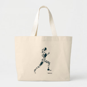 Bolsa Tote Grande Silhueta Running - floral