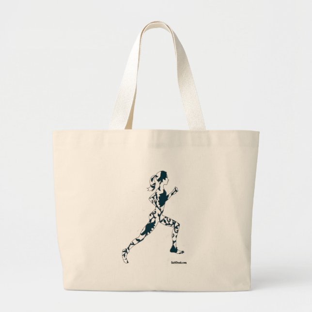 Bolsa Tote Grande Silhueta Running - floral (Frente)