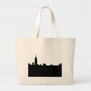 Bolsa Tote Grande Silhuette Black & White New York