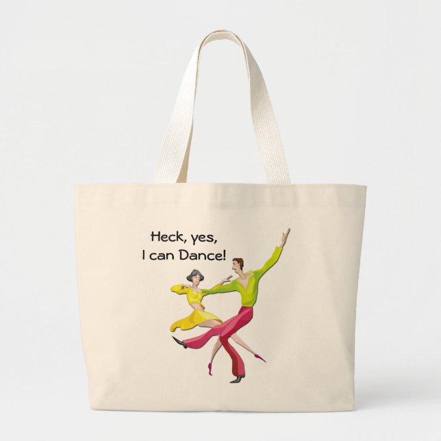 Bolsa Tote Grande Sim Posso Dançar Saco De Toque (Frente)