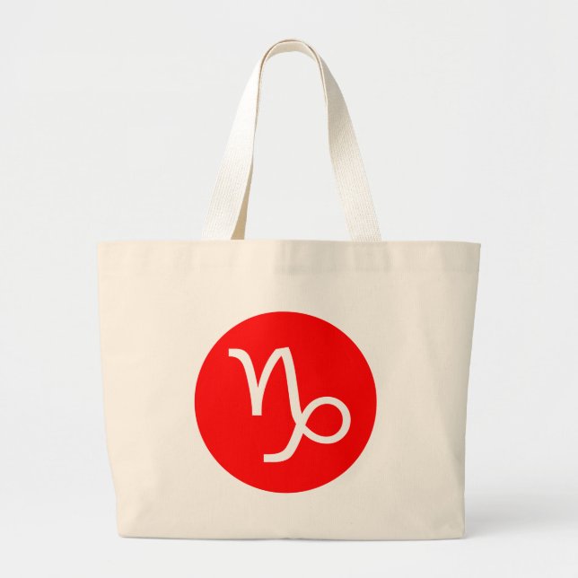 Bolsa Tote Grande Símbolo Capricorn (Frente)