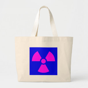 Bolsa Tote Grande Símbolo de Aviso de Radiação