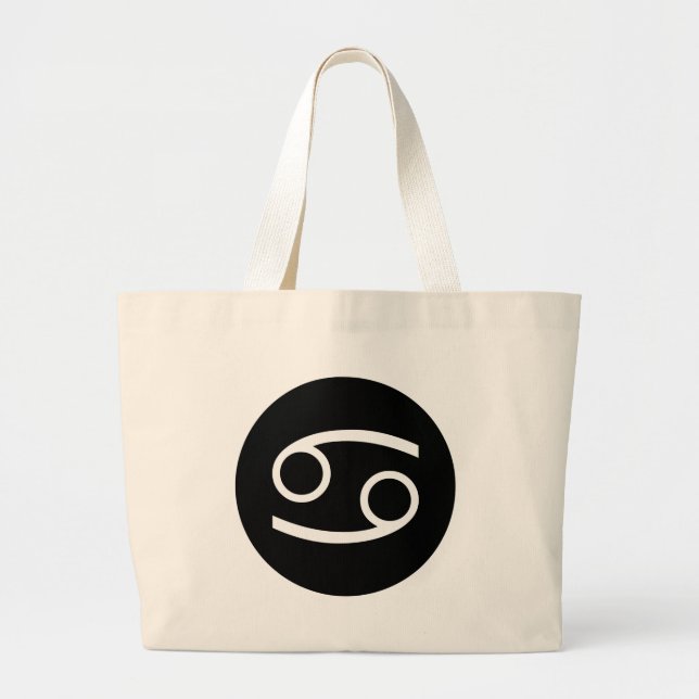 Bolsa Tote Grande Símbolo de cancer (Frente)