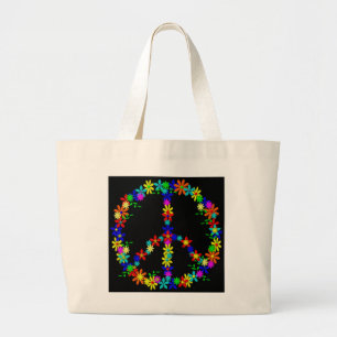 Bolsa Tote Grande Símbolo de Paz - Energia Flor