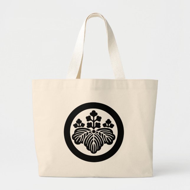 Bolsa Tote Grande Símbolo KAMON Crest da Família Japonesa (Frente)