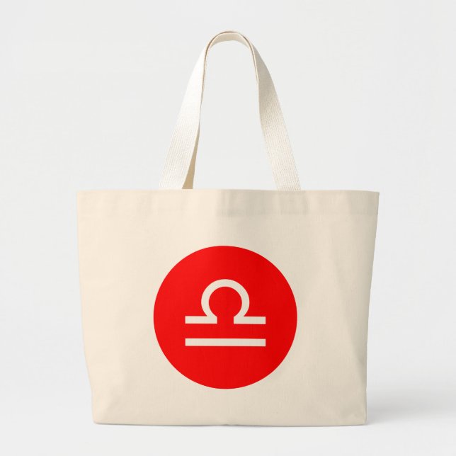 Bolsa Tote Grande Símbolo Libra (Frente)