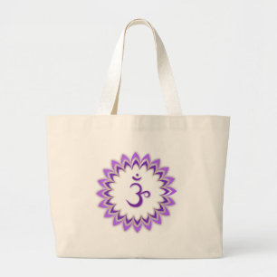 Bolsa Tote Grande Símbolo Om / Chakra Coroa