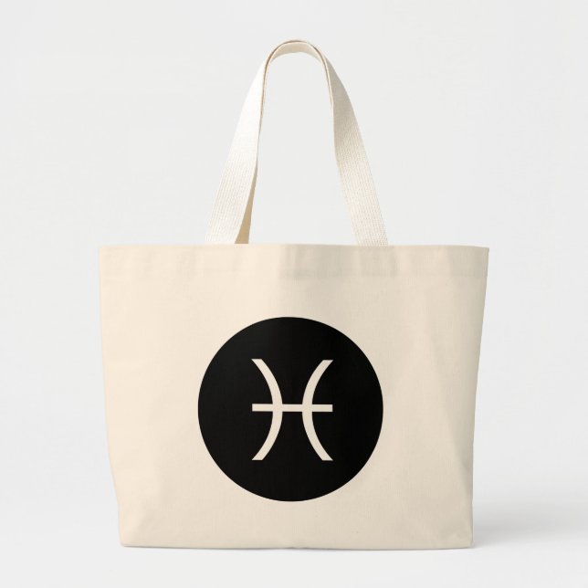 Bolsa Tote Grande Símbolo peixes (Frente)