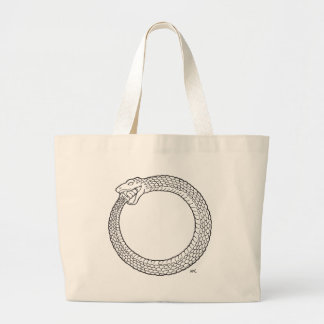 Bolsa Tote Grande Símbolo revolucionário de Ouroboros por estúdios