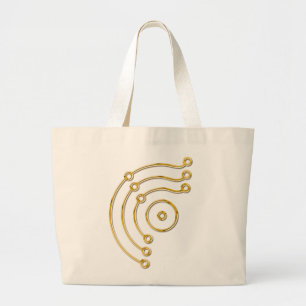 Bolsa Tote Grande Símbolo RUNA/OURO