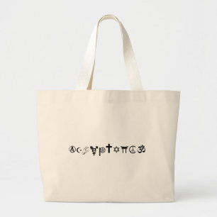 Bolsa Tote Grande Símbolos de Aceitação