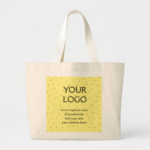 Bolsa Tote Grande simples e mínimo adicione seu logotipo/design aqui