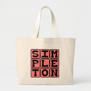 Bolsa Tote Grande Simplório, Pessoa Simples