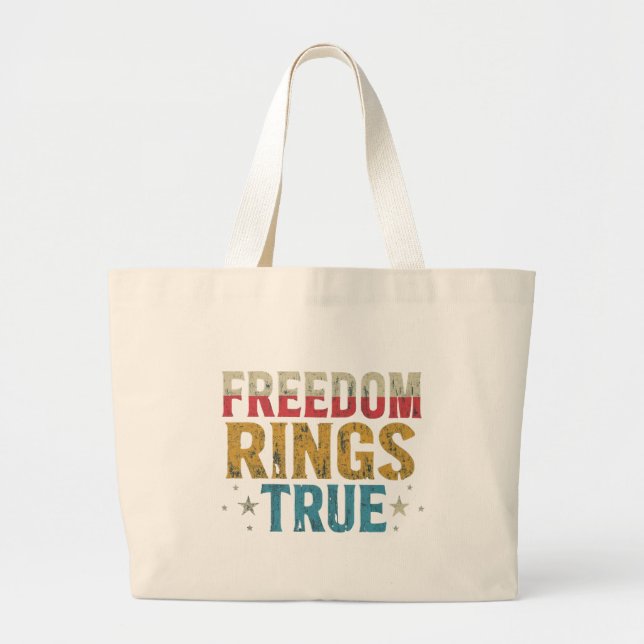 Bolsa Tote Grande Sinais de liberdade (Frente)