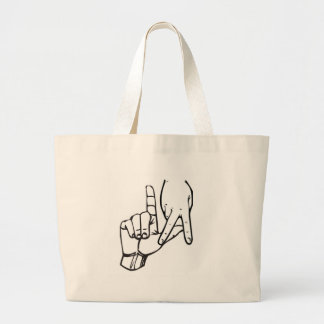 Bolsa Tote Grande Sinal da mão de Los Angeles