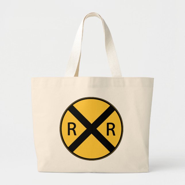 Bolsa Tote Grande Sinal de Estrada de Ferro (Frente)