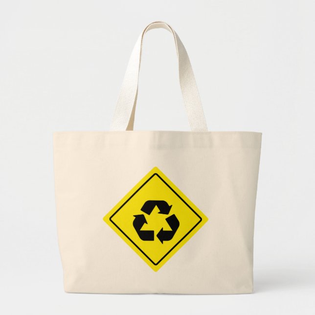 Bolsa Tote Grande Sinal de interseção circular Saco de toques grande (Frente)