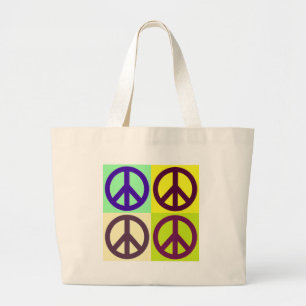 Bolsa Tote Grande Sinal de Paz - Arte Pop